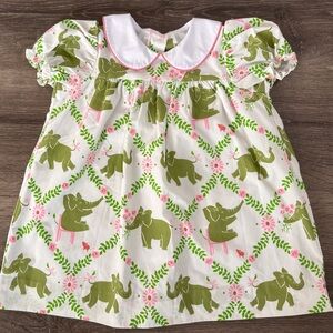 🐘 🌺 TBBC EUC HTF OG Highland Park Peanut dress 2T